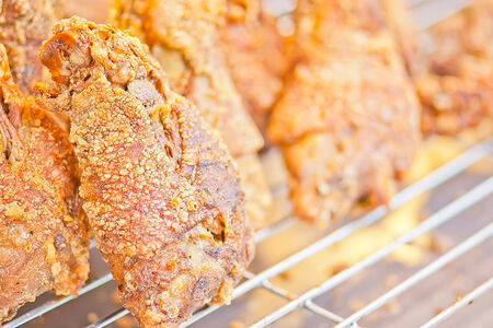 Grilled knuckle of pork at the marketの写真素材