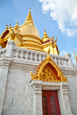Wat Tritossathep with blue sky Bangkok Thailandの写真素材