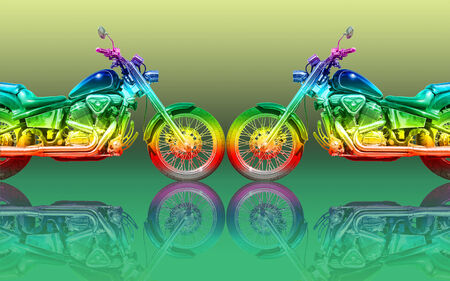 Motorcycle isolated on whiteの写真素材