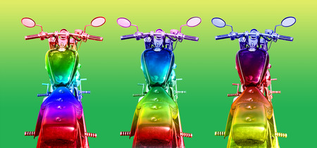 Motorcycle isolated on whiteの写真素材