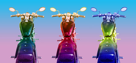 Motorcycle isolated on whiteの写真素材