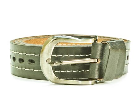 Black belt isolated on whiteの写真素材