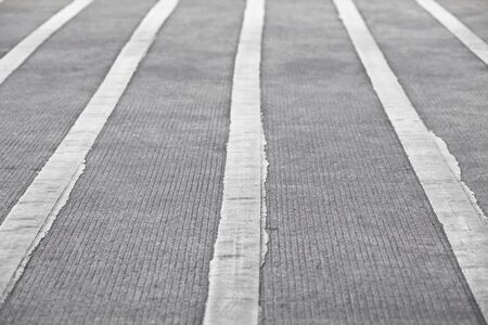 Traffic lines on concrete road