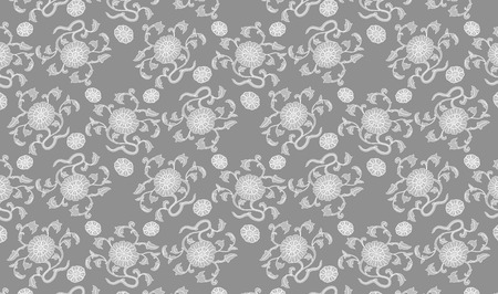 Flowers Thai art pattern, Backgrounds