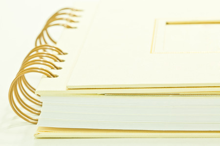 Notepad isolated on whiteの写真素材