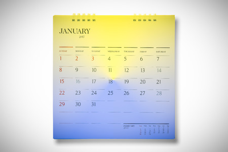 Desktop Calendar 2017 isolated on whiteの写真素材