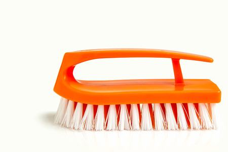 Clothes brush isolated on whiteの写真素材