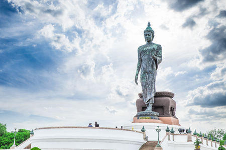 Walking Buddha statue style in Thailandの写真素材