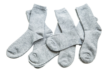 Men's Socks isolated on whiteの写真素材