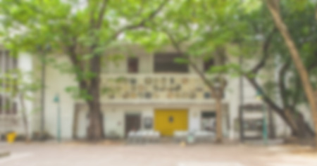 Chairs and building in Silpakorn University Thailandの写真素材