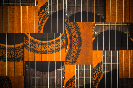 Macro of the Acoustic Guitar Strings, Backgrounds