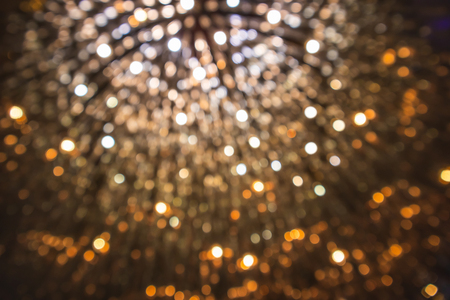 Blurred and bokeh of lighting ceiling lamps in interior decoration, Backgroundsの写真素材
