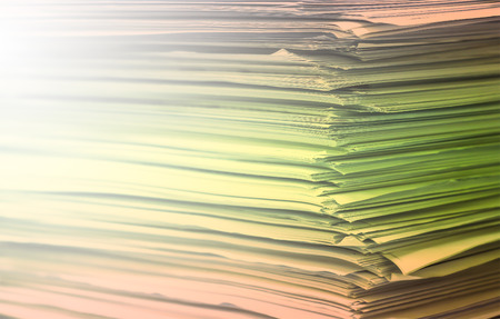 A piled up office work papers, Backgroundsの写真素材