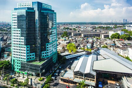 Cityscapes, Building in Klongtoey at Rama 4 road Bangkok Thailand, May 19, 2018のeditorial素材