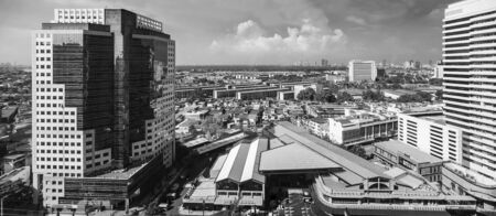 Cityscapes, Building in Klongtoey at Rama 4 road Bangkok Thailand, May 19, 2018のeditorial素材