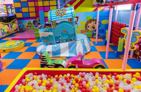 Kids zone image of playground in the mall use for background at Katumban Provider, Omnoi-Katumban road, Samut Sakhon, October 12, 2018のeditorial素材