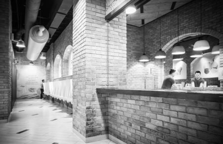 Public male toilet in Terminal 21 Department Store at Asoke-Montri intersection Sukhumvit road Bangkok Thailand, April 17, 2019のeditorial素材