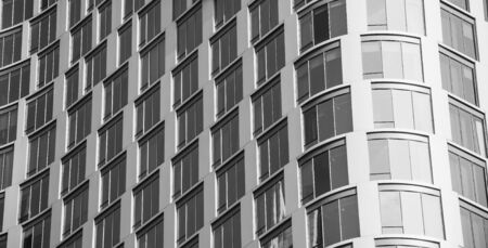 Closeup business building with natural light in Sathorn road Bangkok Thailand, September 24, 2019の写真素材