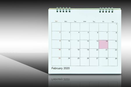 Calender 2020 Isolated on black backgroundの写真素材