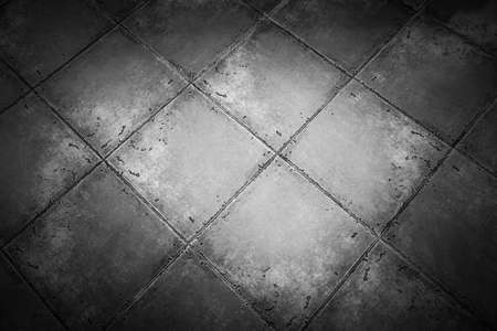 Black and white toned pavement surface pattern, Abstract backgroundの写真素材