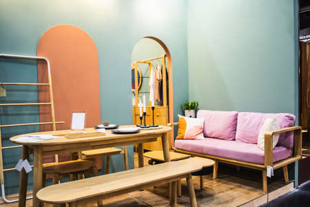 Display living room in Home and Garden Exhibition 2020 Show at BITEC Bangna, Bangna-Trad road Bangna...