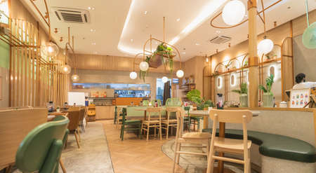 Restaurant in True Digital Park Department Store at Sukhumvit road Bangkok Thailand, October 3, 2020のeditorial素材