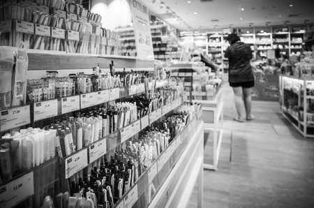 Many pens on the shelf in Stationery store at Central Bangna Bangna-Trad road Bangkok Thailand, January 19, 2020のeditorial素材