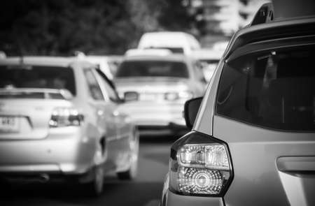 Rush hour - Traffic jam at Sathorn road Bangkok Thailand, Backgrounds