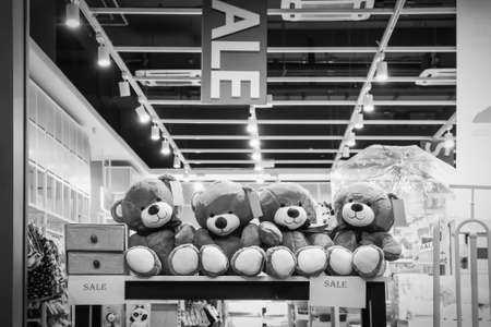 Four little bear on sale display in shop at Department Store Sukhumvic road Bangkok Thailand, July 5, 2020のeditorial素材