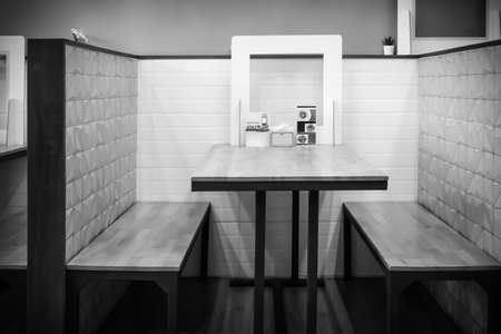 February 27, 2021, Interiors of Thai restaurant in the Community Mall at soi Onnut Sukhumvit road Bangkok Thailandのeditorial素材