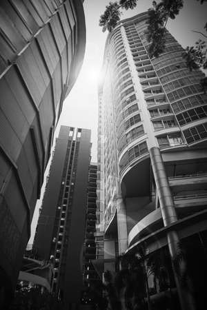 Modern condominium building in Bangkok at Sukhumvit road Phra Khanong Bangkok Thailand, February 14, 2021のeditorial素材