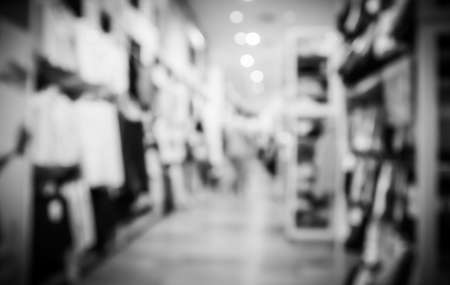Blurred, People walking and shopping in fashion boutique in Department Store Bangkok Thailand, Holiday backgroundの写真素材