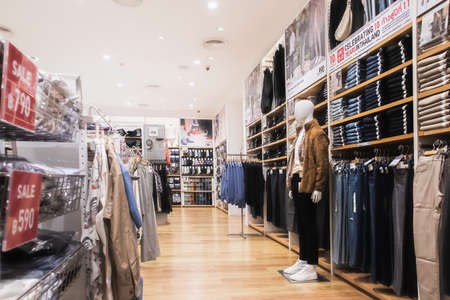 Fashion boutique in men's wear section at Central Bangna Shopping Center on Bangna-Trad road Bangna Bangkok Thailand, October 23, 2021のeditorial素材