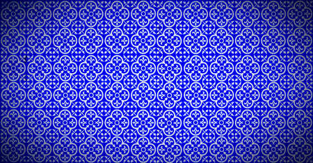 Beautiful flower pattern texture floor, Beautiful vintage ceramic tile flower pattern texture, Backgroundの写真素材