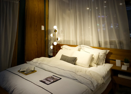 Display bedroom set in Home and Garden Exhibition 2022 Show at BITEC Bangna, Bangna-Trad road Bangna Bangkok Thailand, March 22, 2022のeditorial素材
