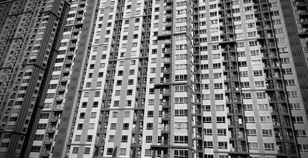Close up of a condominium at Kanlapaphruek Road, Bang Wa Subdistrict, Phasi Charoen District, Bangkokの写真素材