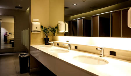 Men toilet in Central Bangna Shopping Mall at Bangna-Trad road Bangkok Thailand, April 9, 2022の写真素材