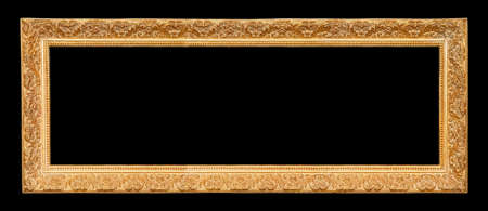 Old Picture Frame isolated on black background