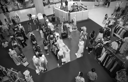 People are choosing to buy clothes, fashion, Background concept in Central shopping mall at Bangna-Trad road Bangkok Thailand, October 8, 2019のeditorial素材