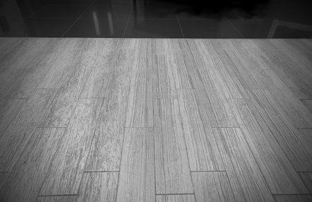 Beautiful texture of wooden floor and ceramic tile floor pattern, Background for useの写真素材