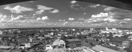 October 28, 2023, Urban landscape in Nakhon Ratchasima Province with clouds and sky Thailand, natural backgroundのeditorial素材