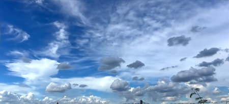Beautiful clouds and sky in natural light, nature background