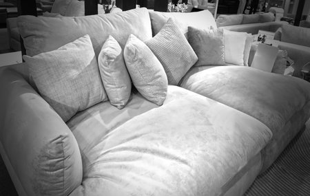 Display living room sofa set in Home and Garden Exhibition 2025 Show at BITEC Bangna, Bangna-Trad road Bangna Bangkok Thailandの写真素材