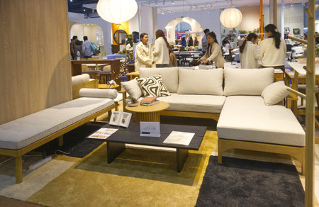 March 29, 2025, Display living room sofa set in Home and Garden Exhibition 2025 Show at BITEC...