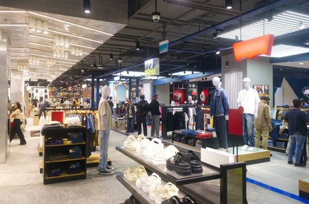 January 1, 2026, People are shopping in a fashion boutique clothing store inside CentralWorld shopping mall on Rama 1 Road, Pathum Wan District, Bangkok, Thailand