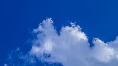 the sky with white cloudの写真素材