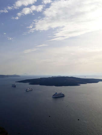Beautiful Outlook of Oia, Santorini, Greeceの写真素材