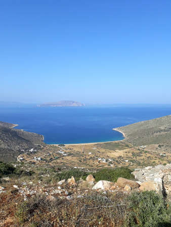 Outlook from an greece islandの写真素材