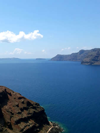 Beautiful Outlook of Oia, Santorini, Greeceの写真素材