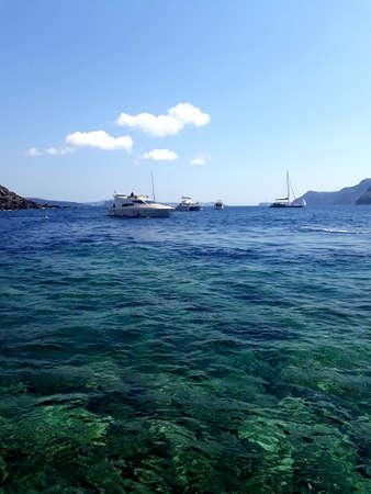 Oia outlook with village and sea, Greeceの写真素材